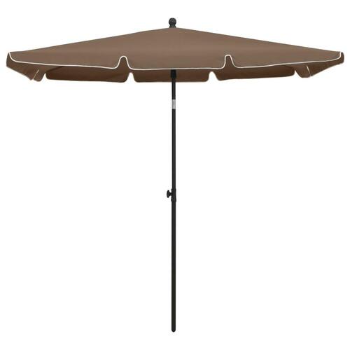 Parasol med stang 210x140 cm gråbrun