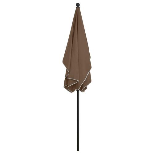 Parasol med stang 210x140 cm gråbrun