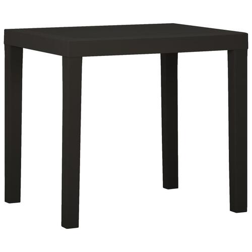 Havebord 79x65x72 cm plastik antracitgrå