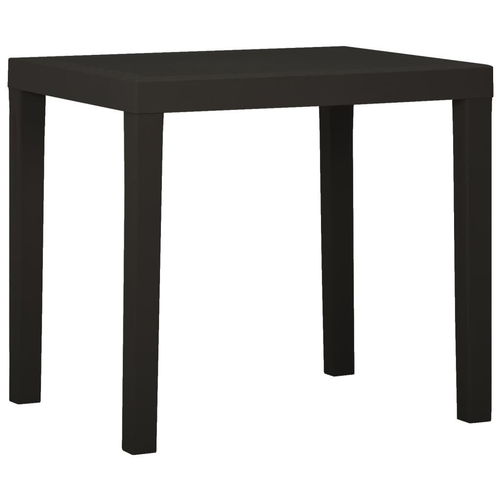 Havebord 79x65x72 cm plastik antracitgrå