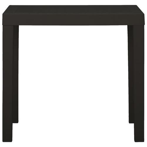 Havebord 79x65x72 cm plastik antracitgrå
