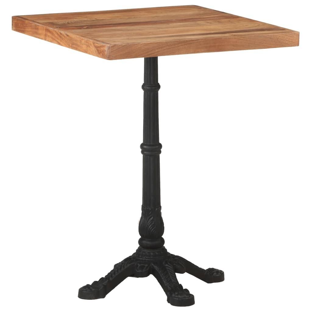 Bistrobord 60x60x76 cm massivt akacietræ
