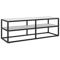 Tv-bord 120x40x40 cm hvidt marmorglas sort