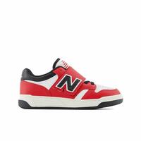 Sportssko til børn New Balance 480 HOOK LOOP Hvid Rød Tomat 31