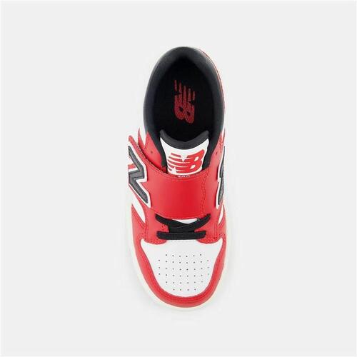 Sportssko til børn New Balance 480 HOOK LOOP Hvid Rød Tomat 34.5