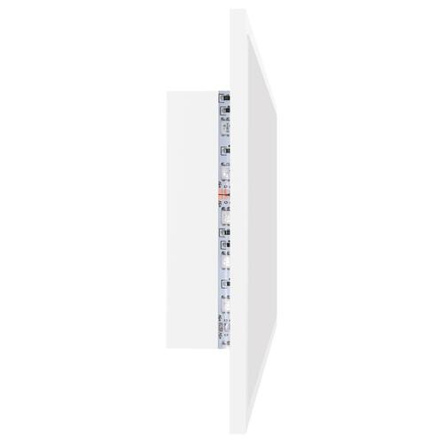 Badeværelsesspejl med LED-lys 90x8,5x37 cm akryl hvid