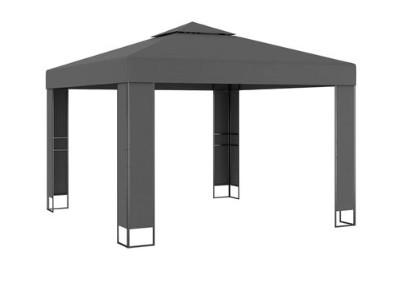 Pavillon med dobbelttag 3x3 m antracitgrå