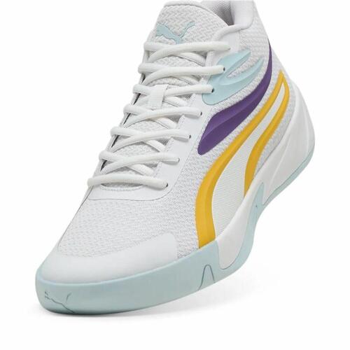 Basketballsko til voksne Puma Court Pro Hvid Gul 43