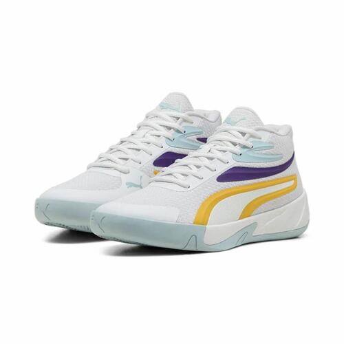Basketballsko til voksne Puma Court Pro Hvid Gul 43