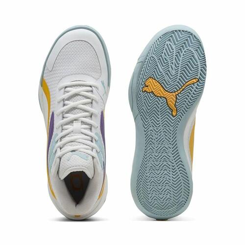 Basketballsko til voksne Puma Court Pro Hvid Gul 45