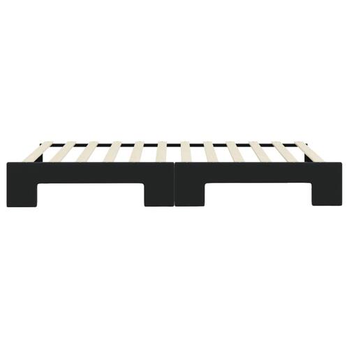 Daybed med udtræk 100x200 cm velour sort