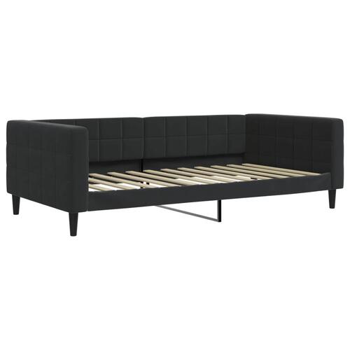 Daybed med udtræk 100x200 cm velour sort