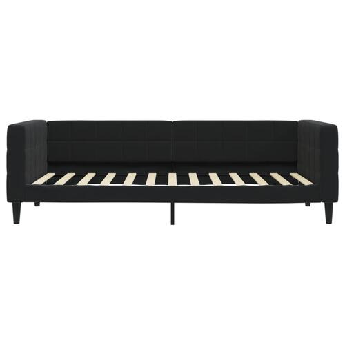 Daybed med udtræk 100x200 cm velour sort