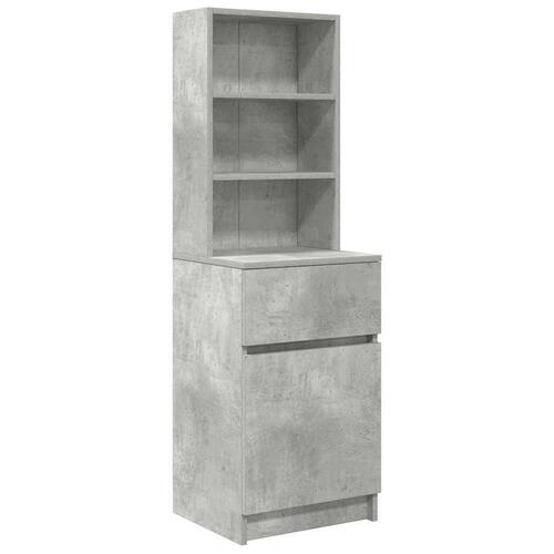 Sengebord 39x35x125 cm konstrueret træ betongrå