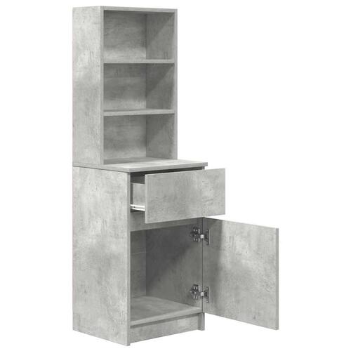 Sengebord 39x35x125 cm konstrueret træ betongrå