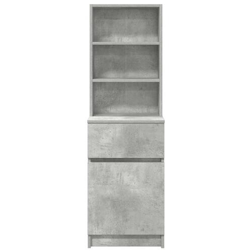 Sengebord 39x35x125 cm konstrueret træ betongrå