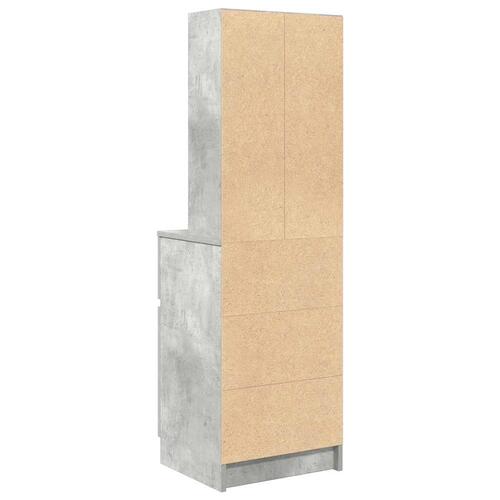 Sengebord 39x35x125 cm konstrueret træ betongrå