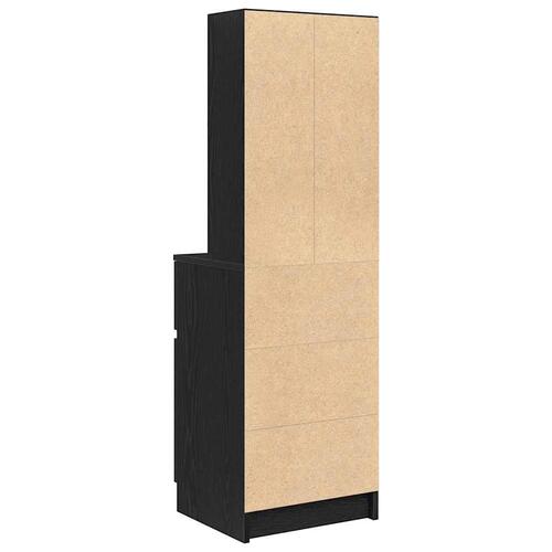 Sengebord 39x35x125 cm konstrueret træ sort
