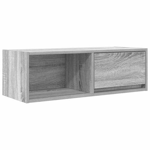 Tv-bord 80x31x25,5 cm konstrueret træ grå sonoma-eg