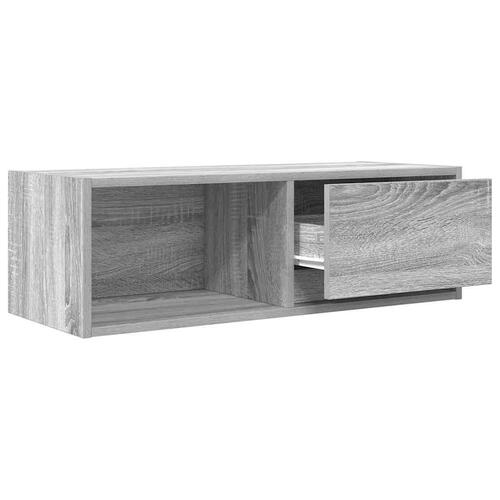 Tv-bord 80x31x25,5 cm konstrueret træ grå sonoma-eg