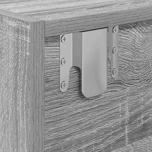 Tv-bord 80x31x25,5 cm konstrueret træ grå sonoma-eg