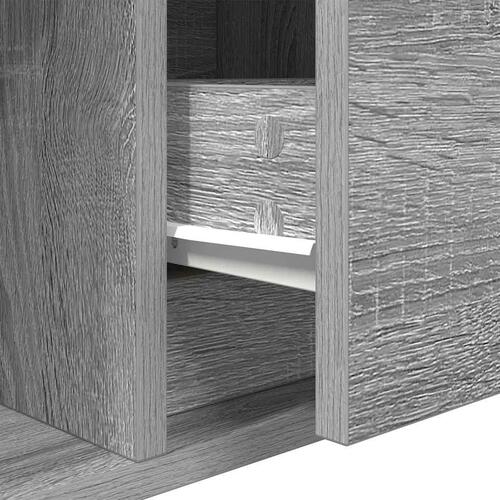 Tv-bord 80x31x25,5 cm konstrueret træ grå sonoma-eg