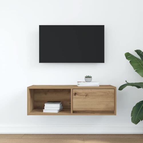 Tv-bord 80x31x25,5 cm konstrueret træ kunsteg