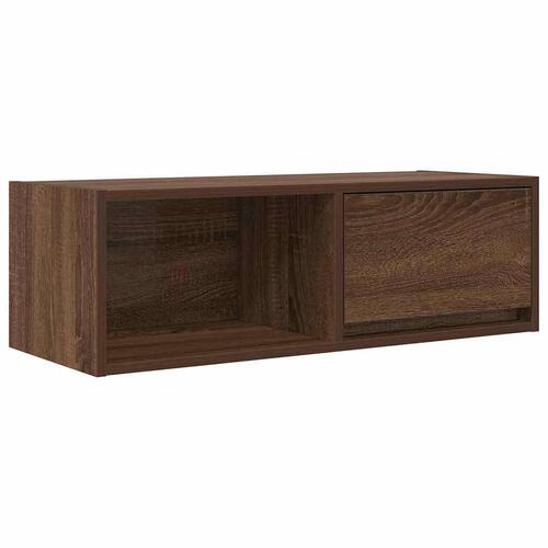 Tv-bord 80x31x25,5 cm konstrueret træ brun egetræsfarve