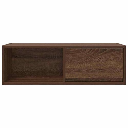 Tv-bord 80x31x25,5 cm konstrueret træ brun egetræsfarve