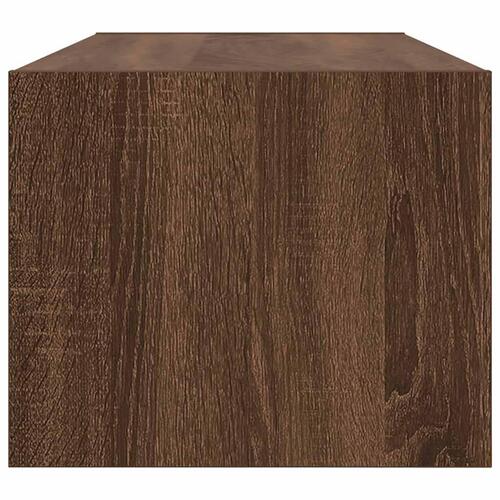 Tv-bord 80x31x25,5 cm konstrueret træ brun egetræsfarve
