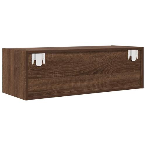 Tv-bord 80x31x25,5 cm konstrueret træ brun egetræsfarve