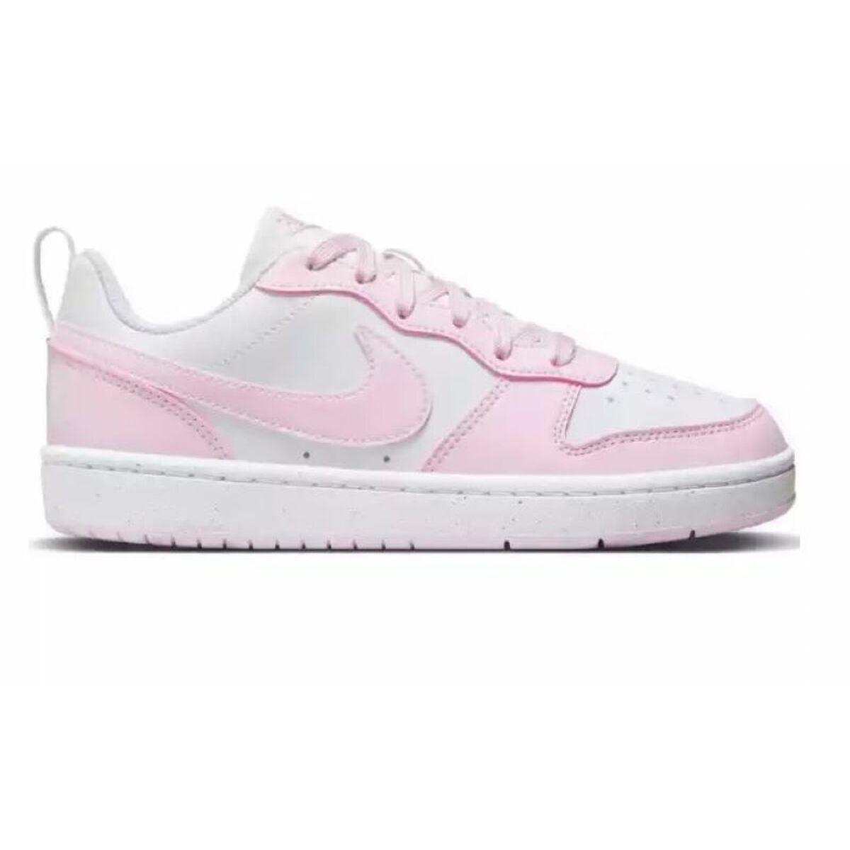 Nike Court Borough Low Recraft BG sneakers til børn - hvid/lyserød, str. 39