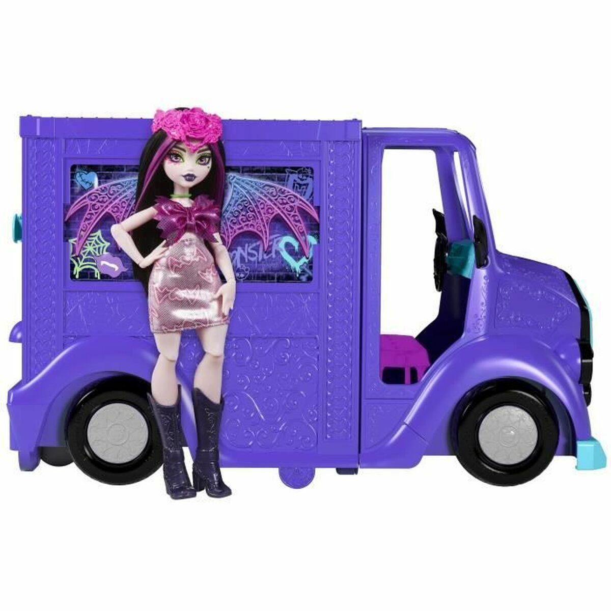Monster High dukke med tourbus og tilbehør - Rock Sang-sationnel, rose