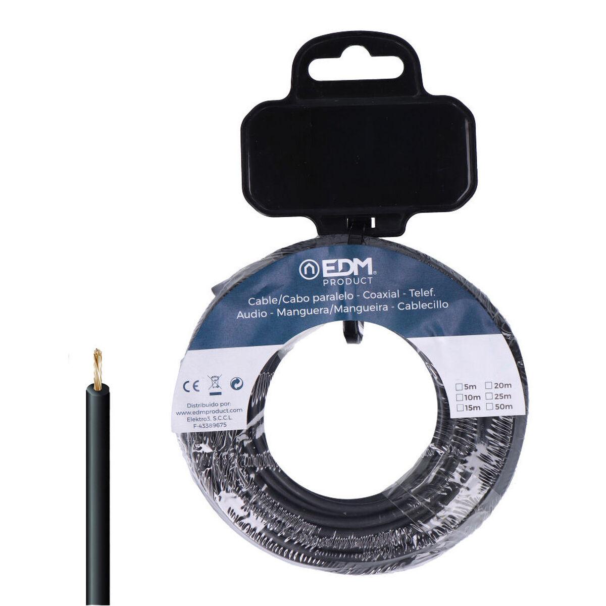 EDM Product elektrisk kabel h07z1-k, sort, 20 m - med systembeskyttelsesmekanisme