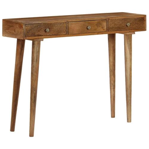 Konsolbord massivt mangotræ 102 x 30 x 79 cm