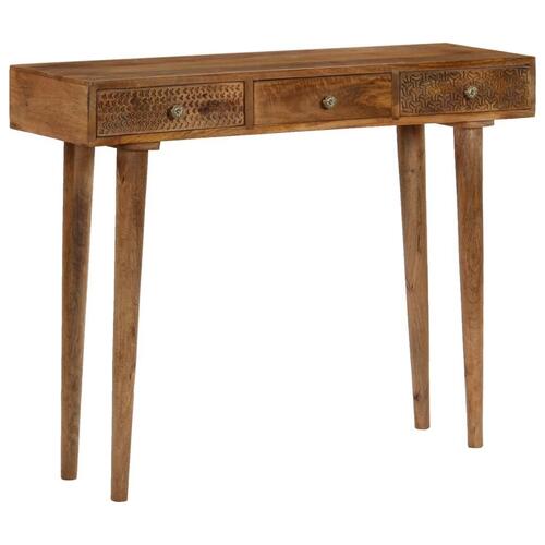 Konsolbord massivt mangotræ 102 x 30 x 79 cm