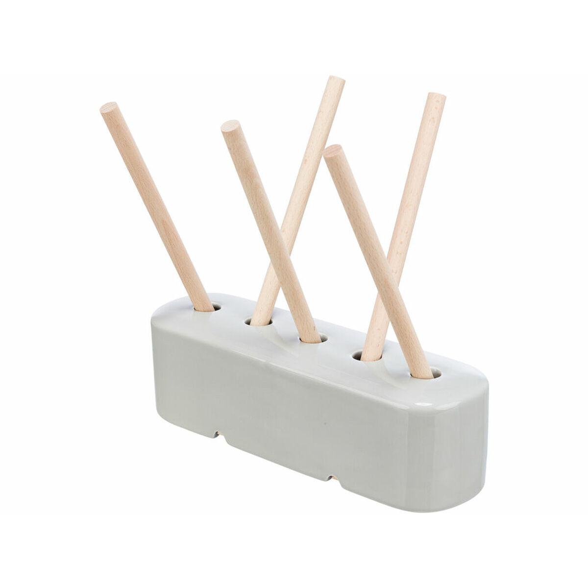 Feeder Trixie Grå Træ Keramik 26 × 23 × 17 CM Hø