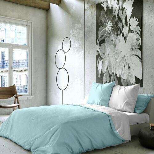 Nordisk cover Naturals Blå Hvid Bred enkeltseng (180 x 270 cm)