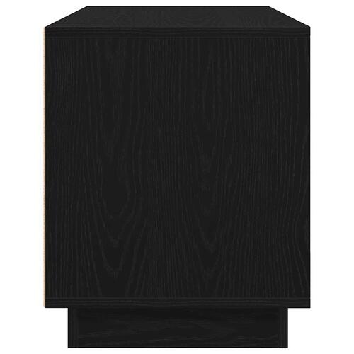 Tv-skab med LED-lys 100x41x50 cm sort-eg