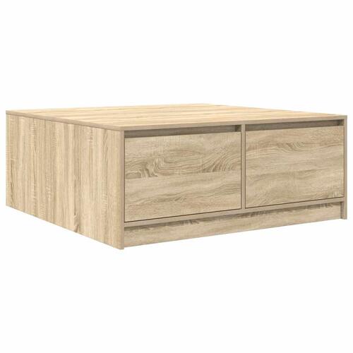 Sofabord med skuffer 100x100x40 cm sonoma-eg