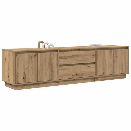 Tv-bord med LED-lys 193,5x41x50 cm kunsteg