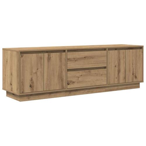 Tv-bord med LED-lys 160,5x41x50 cm kunsteg