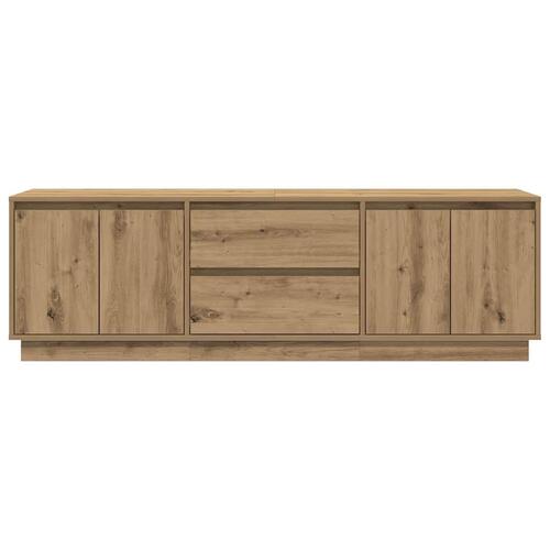 Tv-bord med LED-lys 160,5x41x50 cm kunsteg