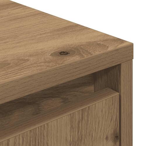 Tv-bord med LED-lys 160,5x41x50 cm kunsteg