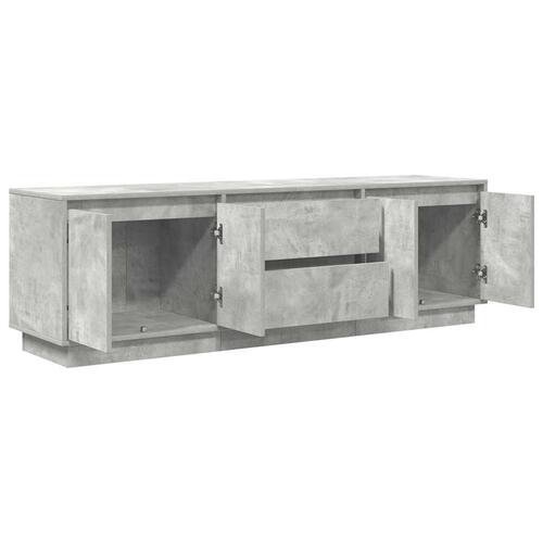 Tv-bord med LED-lys 160,5x41x50 cm betongrå