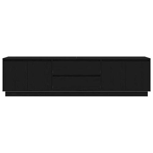 Tv-skab med LED-lys 193,5x41x50 cm sort-eg
