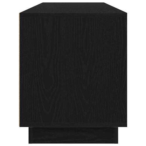Tv-skab med LED-lys 193,5x41x50 cm sort-eg