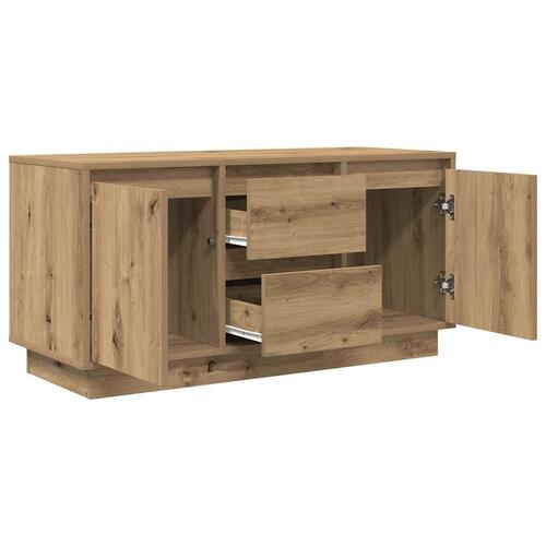 Tv-bord med LED-lys 100x41x50 cm kunsteg