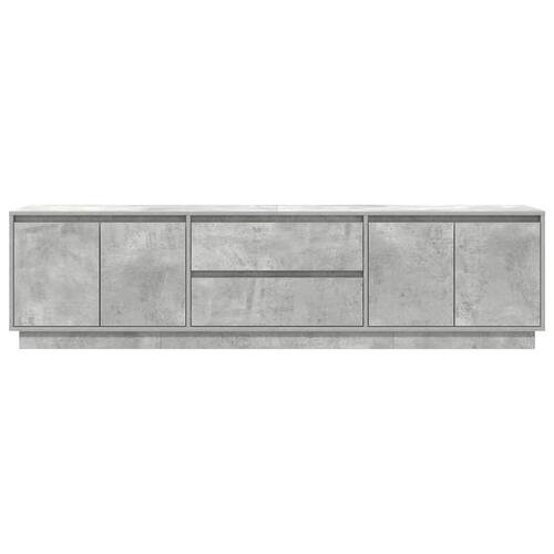 Tv-bord med LED-lys 193,5x41x50 cm betongrå