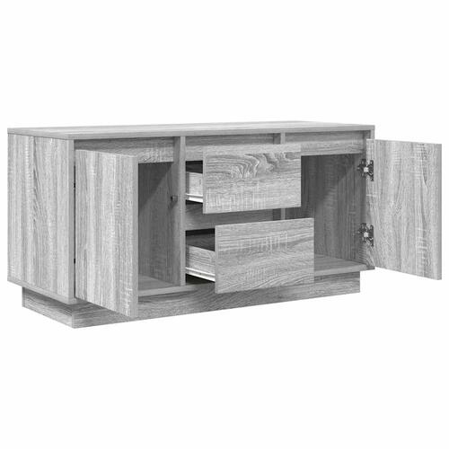 Tv-bord med LED-lys 100x41x50 cm grå sonoma-eg